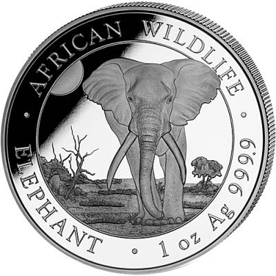 Somalia Elefant 1 Unze Silber 2025