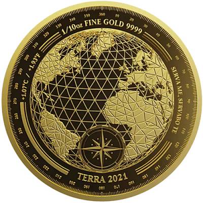 Goldmünze 1/10 oz Terra Tokelau Proof Like 2021