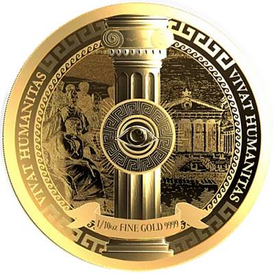 Goldmünze 1/10 oz Vivat Humanitas Proof-Like 2023
