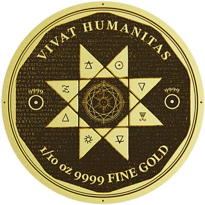 Goldmünze 1/10 oz Vivat Humanitas Proof-Like 2022