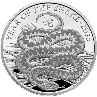 Silbermünze 1 Kg Lunar Schlange Royal Mint PP 2025