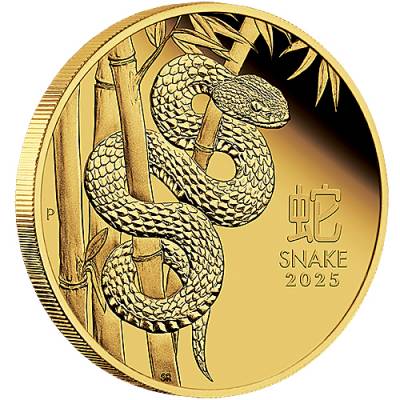 1 Unze Goldmünze Australien Lunar III Schlange Polierte Platte 2025