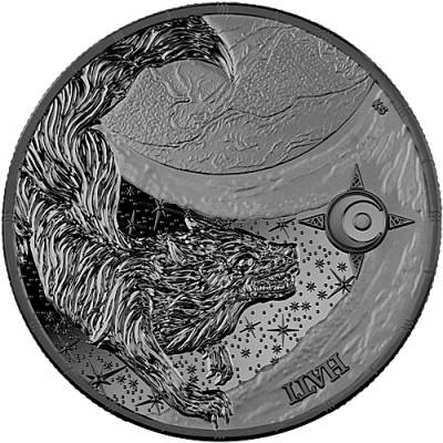 Silbermünze 1 oz Ragnarök Hati Black Silver Germania Mint 2024