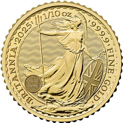 1/10 Unze Goldmünze Britannia Charles III 2025