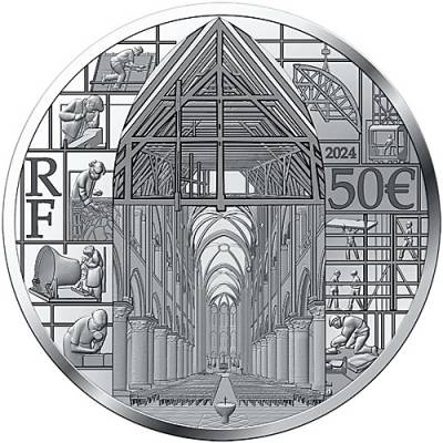Silbermünze 5 oz Notre Dame Exzellenz PP 2024