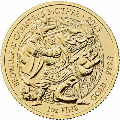 Goldmünze Mythen und Legenden Beowulf and Grendels Mother 2025
