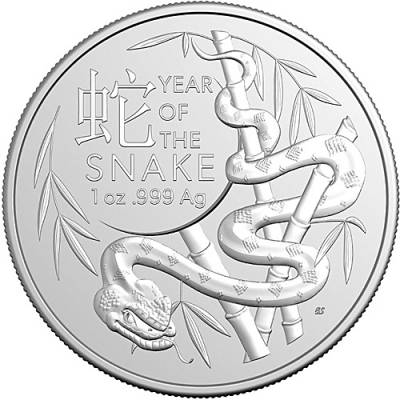 Silbermünze 1 oz Australien RAM Lunar Schlange 2025