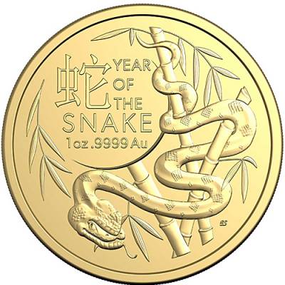 Goldmünze 1 oz Australien RAM Lunar Schlange 2025