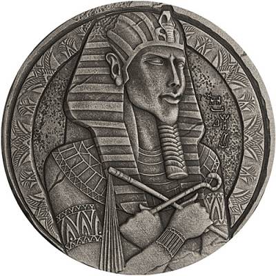 2 oz Silbermünze Republic of Tschad Amenhotep IV Relikt Serie