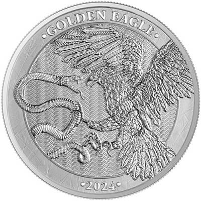 1 Unze Silber Golden Eagle 5 Euro Prime Bullion Germania Mint 2024