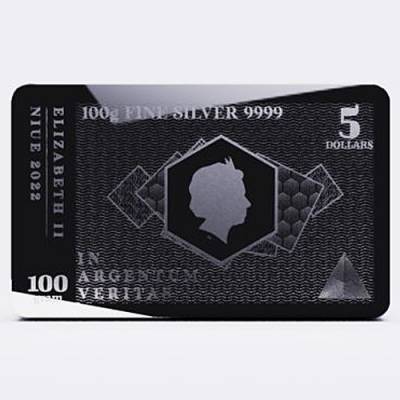 100 gramm Niue Silber Notebar 2022 Münzbarren