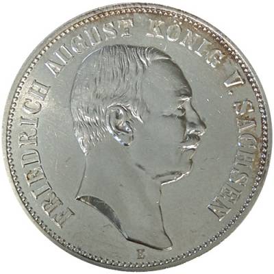 Silbermünze 5 Reichsmark Friedrich August III Sachsen 1914