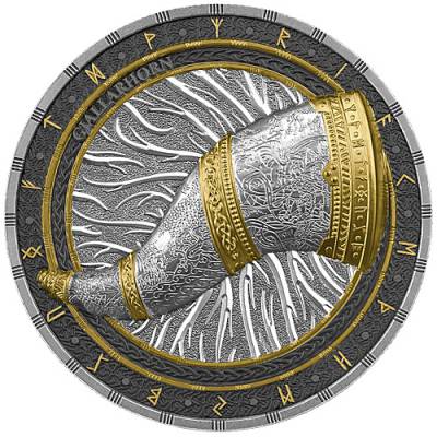 2 Unzen Silber Germania Artefacts Gjallarhorn Ultra High Relief 2024