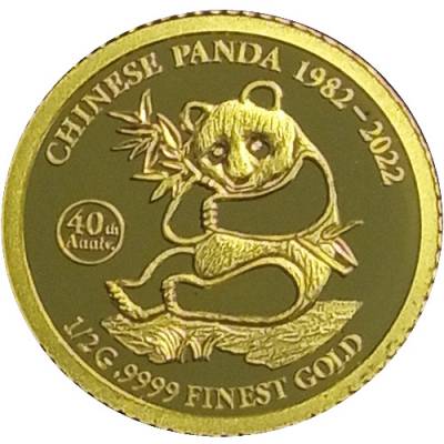 Goldmünze 1/2 gramm China Panda 2022