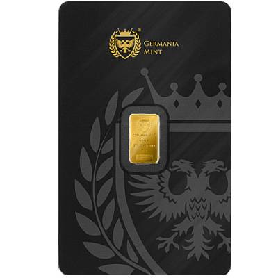 1 gramm Germania Mint - Goldbarren 999,99/1000