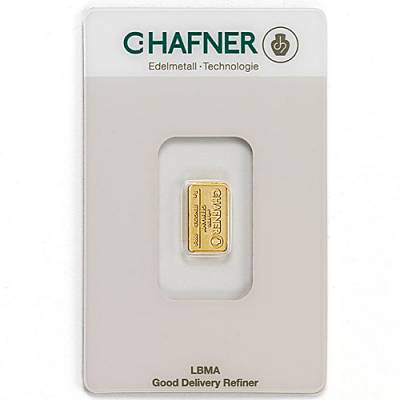 1 gramm C. Hafner - Goldbarren 999,9/1000