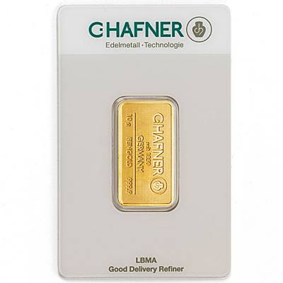 10 gramm C. Hafner - Goldbarren 999,9/1000