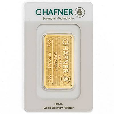20 gramm C. Hafner - Goldbarren 999,9/1000