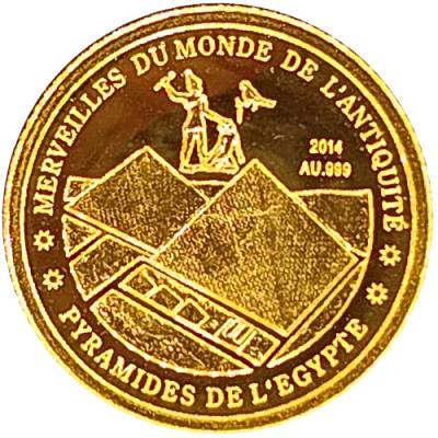 Goldmünze 1/2 gramm Die sieben Weltwunder Pyramiden von Gezeh 2014