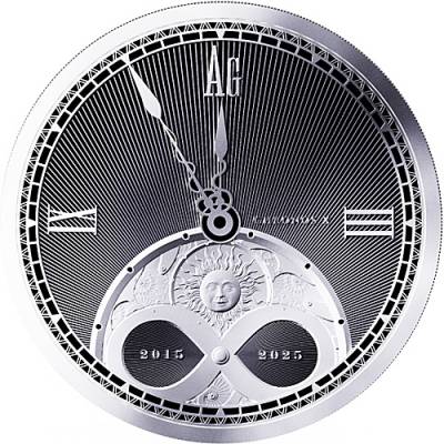 Silbermünze 1 oz 10 Jahre Chronos Panta Rhei Tokelau Proof Like 2025