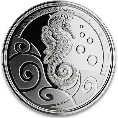 1 Unze Silbermünze Samoa Seepferdchen Prooflike 2019