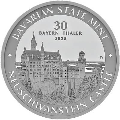 1 Kg Silber 30 Bayern Thaler Neuschwanstein 2025