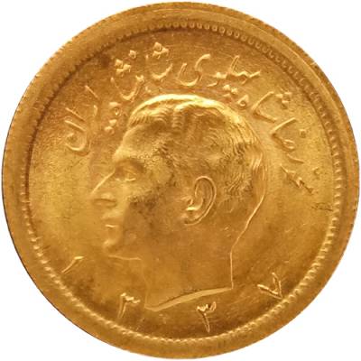 Goldmünze 1 Pahlewi Mohammed Risa Pahlewi Schah von Persien 1950-1974