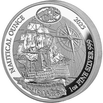 1 Unze Silbermünze Proof Ruanda Nautical Ounce Serie -  HMS Victory 2025