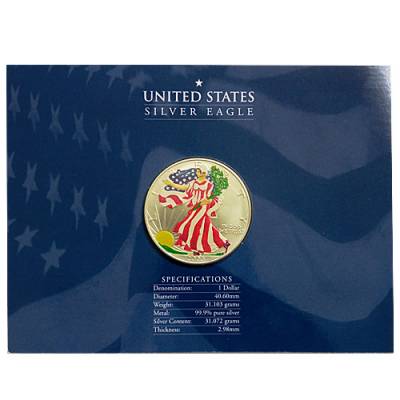 1 oz Silbermünze American Silver Eagle Millenium Edition Coincard 2000