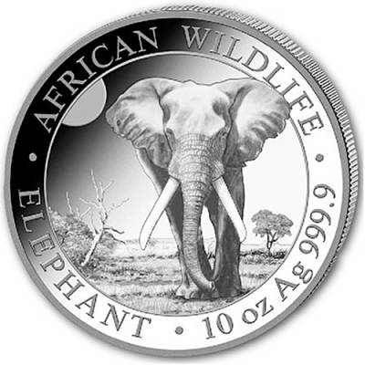 Silbermünze 10 oz Somalia Elefant 2025