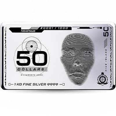 1 Kg Niue Silber Notebar 2025 Münzbarren