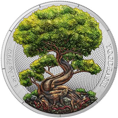 1 Unze Silber Mythical Forest - Yggdrasil Sommer Germania Mint 5 Mark 2025