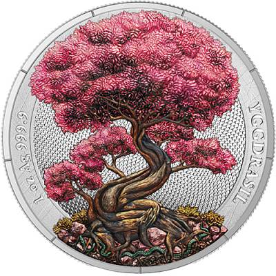 1 Unze Silber Mythical Forest - Yggdrasil Frühling Germania Mint 5 Mark 2025