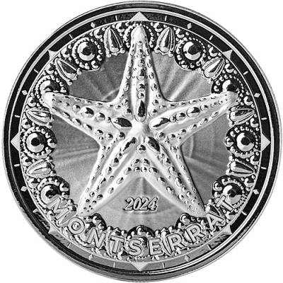 Silbermünze 1 oz Eastern Caribbean Montserrat Seestern 2024