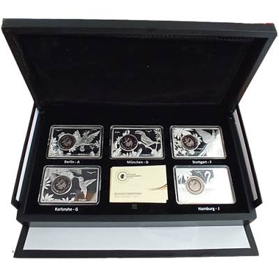 5 x Silber Münzbarren Deutschland Tropische Zone PP 2017