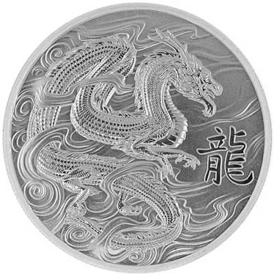 Silbermünze 1 oz Ascension Island Jody Clark Lunar Dragon 2024
