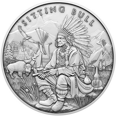 Silber Round 1 oz Legendary Warriors Sitting Bull