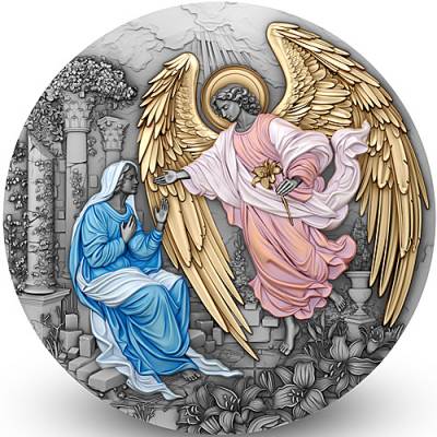 2 oz Silbermünze Erzengel Gabriel Proof - Antik Finish 2025
