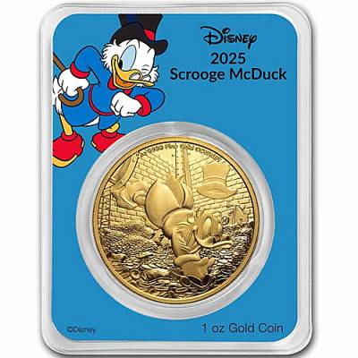 1 Unze Goldmünze Disneys Scrooge McDuck in TEP 2025