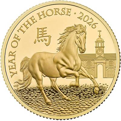 Goldmünze 1 oz Lunar Pferd Royal Mint PP 2026