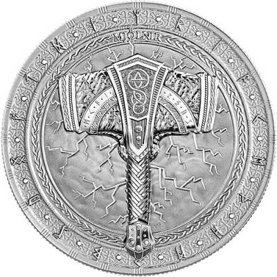 1 Unze Silber Germania Artefacts Thors Hammer Mölnir 2025