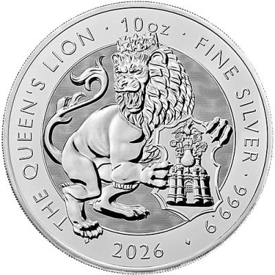 10 Unzen Silbermünze Tudor Beasts The Queens Lion 2026