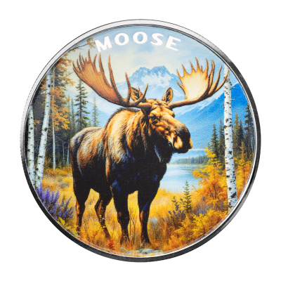 1 oz Silber The Wild Mountain Elch