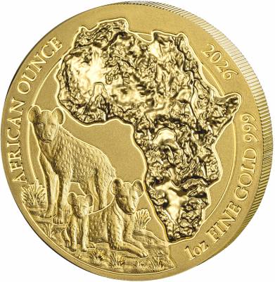 1 Unze Goldmünze Ruanda African Ounce Typfelhyäne 2026