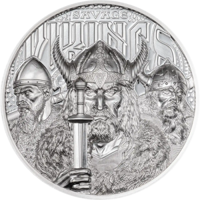 Silbermünze 1 oz Legends - Savage Vikings Proof 2026