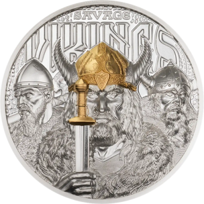 Silbermünze 3 oz Legends - Savage Vikings Proof 2026