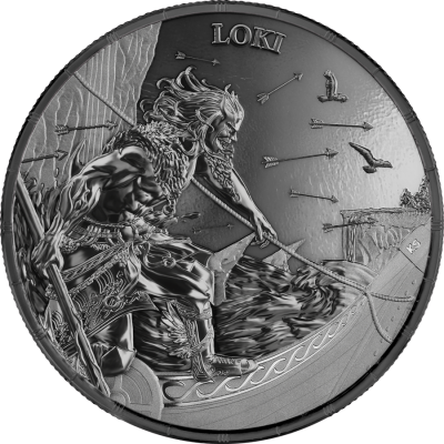 Silbermünze 1 oz Ragnarök Loki Black Silver Germania Mint 2025