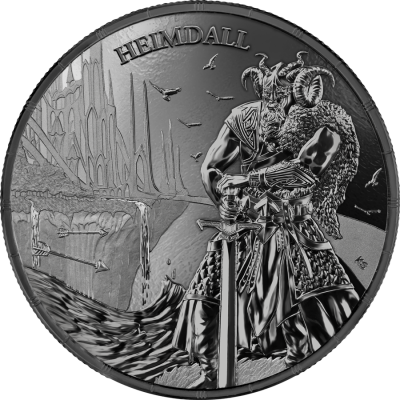 Silbermünze 1 oz Ragnarök Heimdall Black Silver Germania Mint 2025