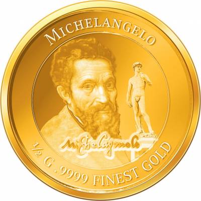 Goldmünze 0,5 gramm 550. Geburtstag von Michelangelo Côte dIvoire Proof 2025
