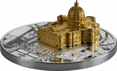 Silbermünze 1 oz FULL SCULPTURE 3D San Pietro Vatican 2025